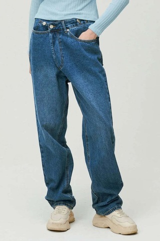 American Rag Cie Şık Nola Wrapped Jeans: 100% Pamuk, Geniş Paça Tasarımıyla Moda Kombinleri Için Ideal Kot Mavi