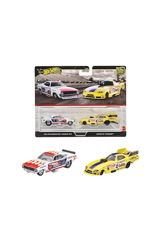1:64 Hot Wheels Premium Car Culture 2'li Paket 72 Plymouth Cuda Fc - Rob'n Pınks Jbl01 Çok Renkli