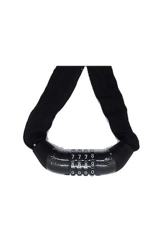 ZOZO 4x90CM 4 lü Şifreli Zincir Kilit YÜKSEK GÜÇLÜ BİSİKLET KİLİDİ Siyah