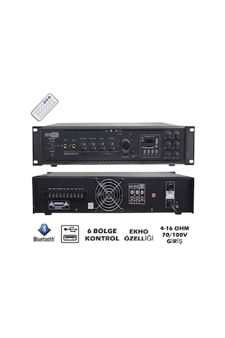 Hepa Merz Hm350 6 Bölgeli 350 Watt Mikser, Amfi Usb Ve Bluetooth Bağlantı