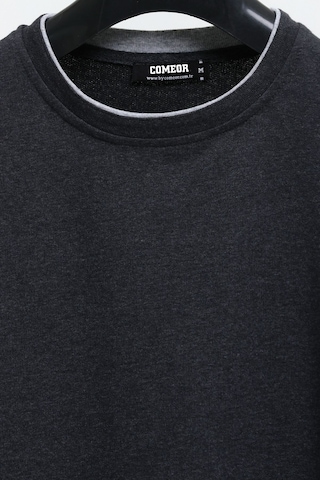 Mmetalic Erkek Çift Bisiklet Yaka Standart Rahat Kesim Sweatshirt Cmrb68-Antrasit