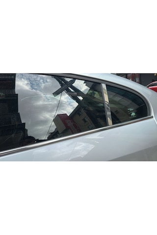 Renault Fluence 2010-2018 Uyumlu Kapı Cam Direği Kelebek 2 Parça Krom Paslanmaz Çelik Cam Direk