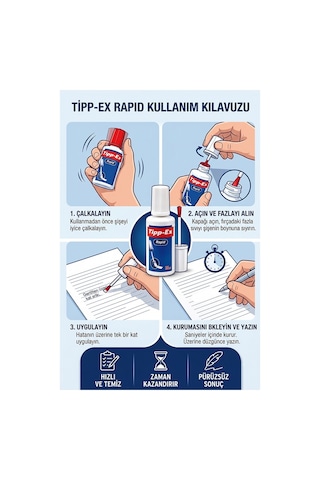 Sıvı Silici Daksil 1 Adet Tipp-ex 20 Ml Fırçalı Sıvı Düzeltici Daksil Yazı Düzeltici Okul Ofis Büro Fırça Uçlu Daksil