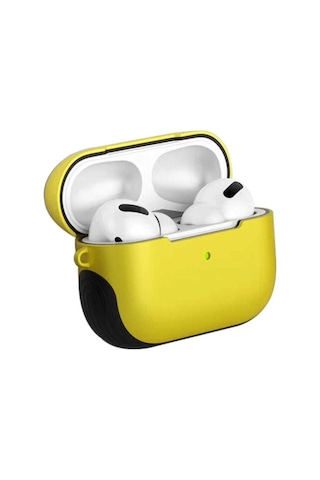Apple AirPods Uyumlu Pro Kılıf Zore Shockproof Silikon Sarı