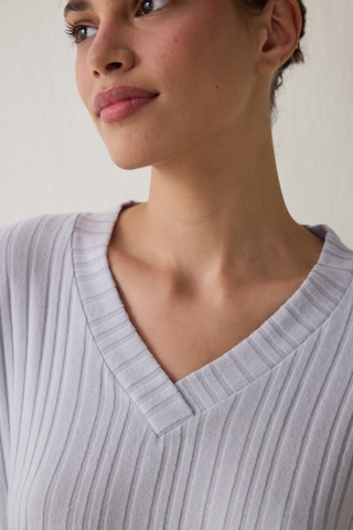 Penti Açık Gri Melanj Cozy V Yaka Uzun Kollu Termal Etkili Pijama Takımı Açık Gri Melanj