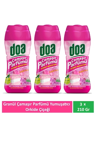 Doa Granül Çamaşır Parfümü & Çamaşır Yumuşatıcı Orkide Çiçeği 3 X 210 Gr 3'lü Set