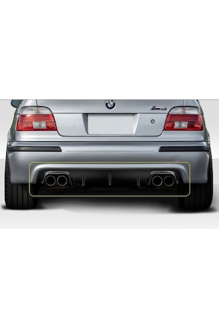 Bmw E39 M5 Difüzör Difizör Plastik Parlak Siyah Sağ Sol Çift Çıkış 5 Serisi Arka-bodykit-ek-karlık