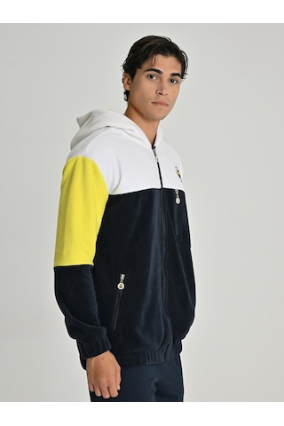 Fenerium Erkek Trıbun Üç Renkli Polar Sweat Lacıvert-beyaz-sarı