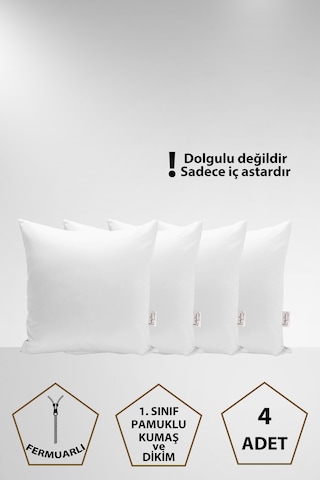 4'lü Kırlent Iç Astarı , Pamuklu Kırlent Mitil , Kırlent Şilte , Yastık Kılıfı 30 x 50