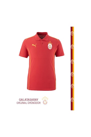 Galatasaray Puma A Takım Kırmızı 5 Yıldız Polo T-shirt Kırmızı