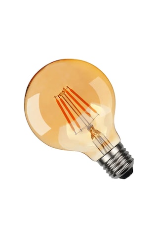 Rustik Led Ampül E27 Duy G95 4w Bal Cam Sarı Işık Tasarruflu Deko
