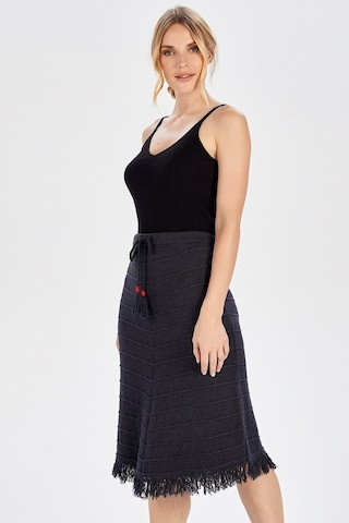 Peraluna Antrasit Renk Bohem Etek Antrasit