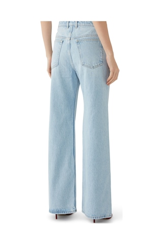 Rabanne Şık Baggy Denim Pantolon Light Blue