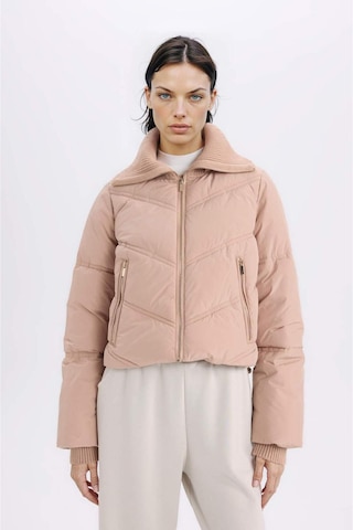 DeFacto Regular Fit Su İtici Mont Fermuarlı Cepli C9704AX24WNPN673 Pembe