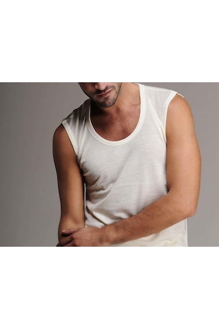 Hasyün Erkek Ince Yün Termal Atlet Bisiklet Yaka Woolmark Sertifi