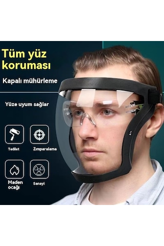 Toz Geçirmez Tam Yüz Koruyucu Maske Kaynak Kesme Ve Zımparalama Maskesi Red And White