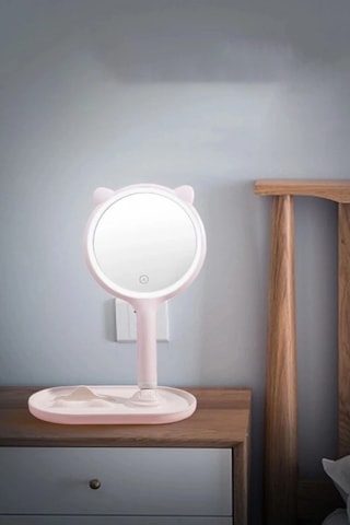 Lüks Tasarım Dokunmatik Led Kedi Kulaklı Makyaj