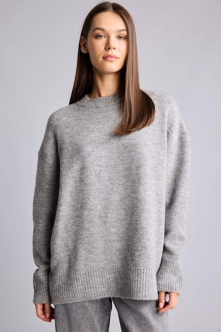 Defacto Oversıze Bisiklet Yaka Triko Kazak H2239ax26wngr156 Gri-gr156