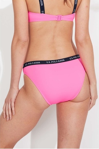 U.S. Polo Assn. Kadın Pembe Kalın Kenarlı Lastikli Bikini Alt 21511