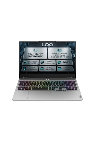 Lenovo LOQ 15IRX10 83JE00WGTR007 i7-13700HX 24 GB 1TB SSD 8 GB RTX5050 15.6" Dos Dizüstü Bilgisayar