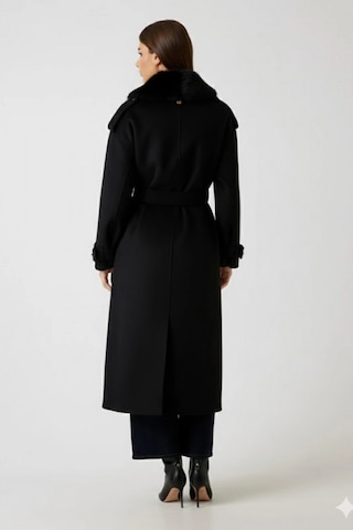 Guess Ella Kadın Siyah Yün Karışımlı Kaban 5bgl027125a-jblk Siyah