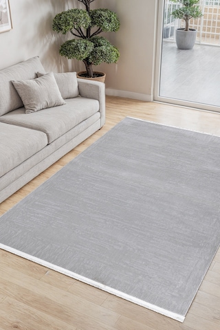 Elvey Home 7102 Gri Modern Desen Doğal Taban Koridor Mutfak Çocuk Oturma Odası Salon Halı Yolluk 7102grey