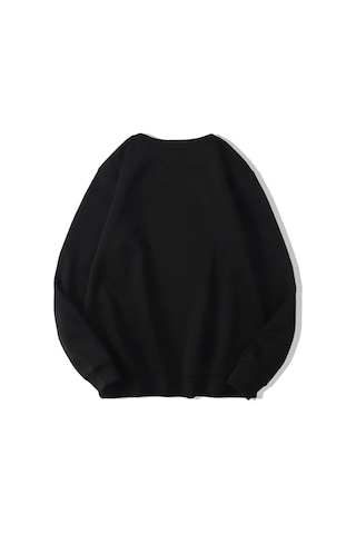 Brz Collection Unisex Oversize Delicacy Sweatshirt Siyah