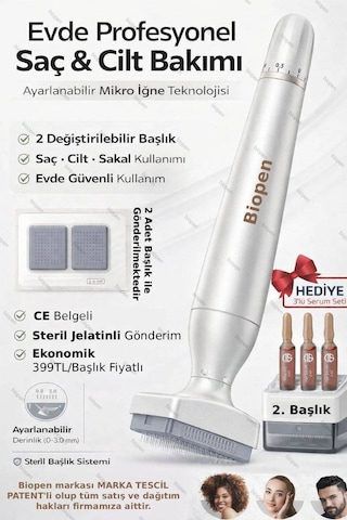 140 Titanyum İğneli Ayarlanabilir İğne Ölçülü 0.25-3.0mm Dermas