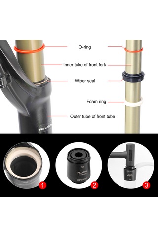 Fosenze Dağ Bisikleti Amortisör Ön Çatalı Geri Dönüşücü Orijinal Lastik 36mm Ölçü İçin Spreyli Tamir Seti Çok Renkli