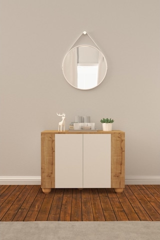B3Concept B3 Concept Nort Serisi Beyaz & Safir Meşe 2-Beyaz Kapak 2-Safir K
