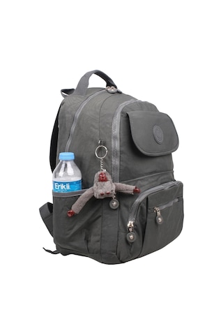 Markahit Kenyon Cox 8866 Gri Unisex Klinkır Aksesuarlı Kumaş Sırt Çantası 8866 - Gri