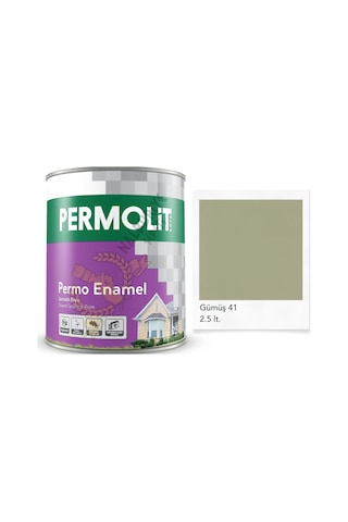 Permolit Enamel Sentetik Yağlı Boya Gümüş 2.5 Lt. 2.5 L