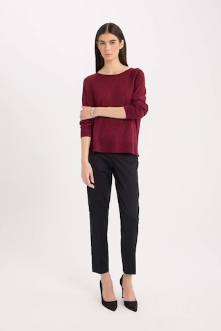 DeFacto Sigaret Saten Kumaş Pantolon Normal Bel Basic Düz Beli Lastikli Düz Paça J8743AZ25SMBK81