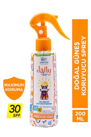 Babyton Bebek ve Çocuklar Için Doğal Güneş Koruyucu Sprey 200 ML