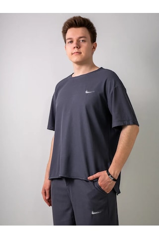 Neızprostyh Şort Ve Tişört İle Spor Takımı 376358338 Gri