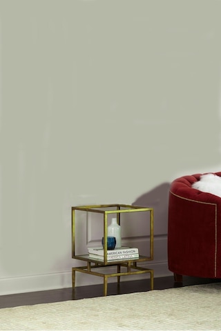 Olope Gold Metal Kitaplık Çiçeklik Gümüşlük Duvar Rafı Yan Sehpa