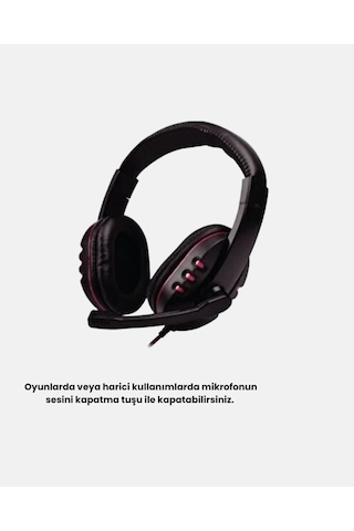 Rahat Ve Dayanıklı Mikrofonlu Oyun Kulaklığı Stereo Ses, Ayarlanabilir Kafa Bandı Najmaddin