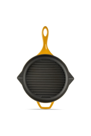 Hosseven Hs Y Gtv 28 Yuvarlak Grill Tava/kapak 28cm Çift Kulp Sarı Sarı