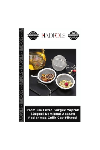 Premium Filtre Süzgeç Yaprak Süzgeci Demleme Aparatı Paslanmaz Çelik Çay Filtresi