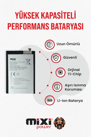 İnfinix Hot 9 Play / İnfinix Hot 10 Play / İnfinix Hot 10 S Uyumlu Tam Kapasite Batarya Tr Garantili