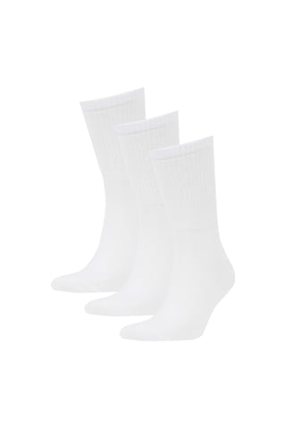 DeFacto Erkek Rahat Lastikli 3'lü Pamuklu Uzun Çorap Z0806AZNSWT1