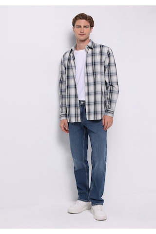 Colin's Colins Regular Fit Shirt Neck Ekoseli Erkek Gri Uzun Kol Gömlek Cl1075650 Q1.v1 Grc Gray Check