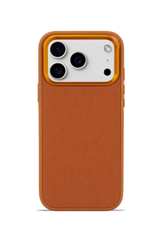 Premium Fabric Cover Apple iPhone Uyumlu 17 Pro Max Taba - Bronz
