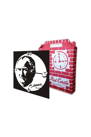Mustafa Kemal Atatürk Duvar Saati Kum Boyama Seti-red Castle S-0009 Renkli