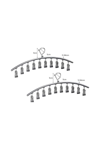 Xiaaokeji Dolap Düzenleyici, 10 Klipsli Metal Yoga Pantolon Askısı Gri Gri