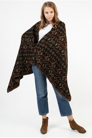 Uludağ Triko Kadın Çiçekli Kilim Desen Şal (500112955)