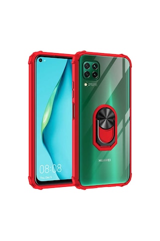Huawei P40 Lite Kilif Seffaf Sararmaz Yüzüklü Mola Kapak 389837166