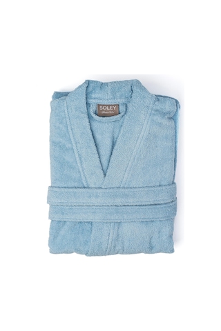 Soley HV.KIMONO.01 %100 Pamuklu Kimono Bornoz Mavi Soley HV.KIMONO.01 %100 Pamuklu Kimono Bornoz Mavi