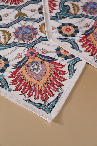 Çeyiz Diyarı Ebruli 2li Lüks Runner 45x140 Cm Çok Renkli