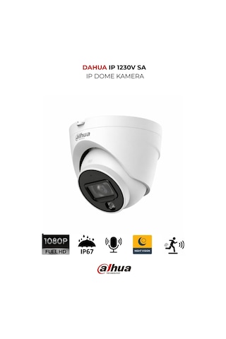 Ipc-hdw1230v-sa-0280b 2mp Starlight Dome Kamera Ip67 Dahili Sesli